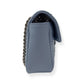 GUCCI CALFSKIN MATELASSE MINI GG MARMONT SHOULDER BAG BLUE