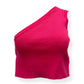 JACQUEMUS LA MAILLE ASCU ONE-SHOULDER TOP PINK 36 / S