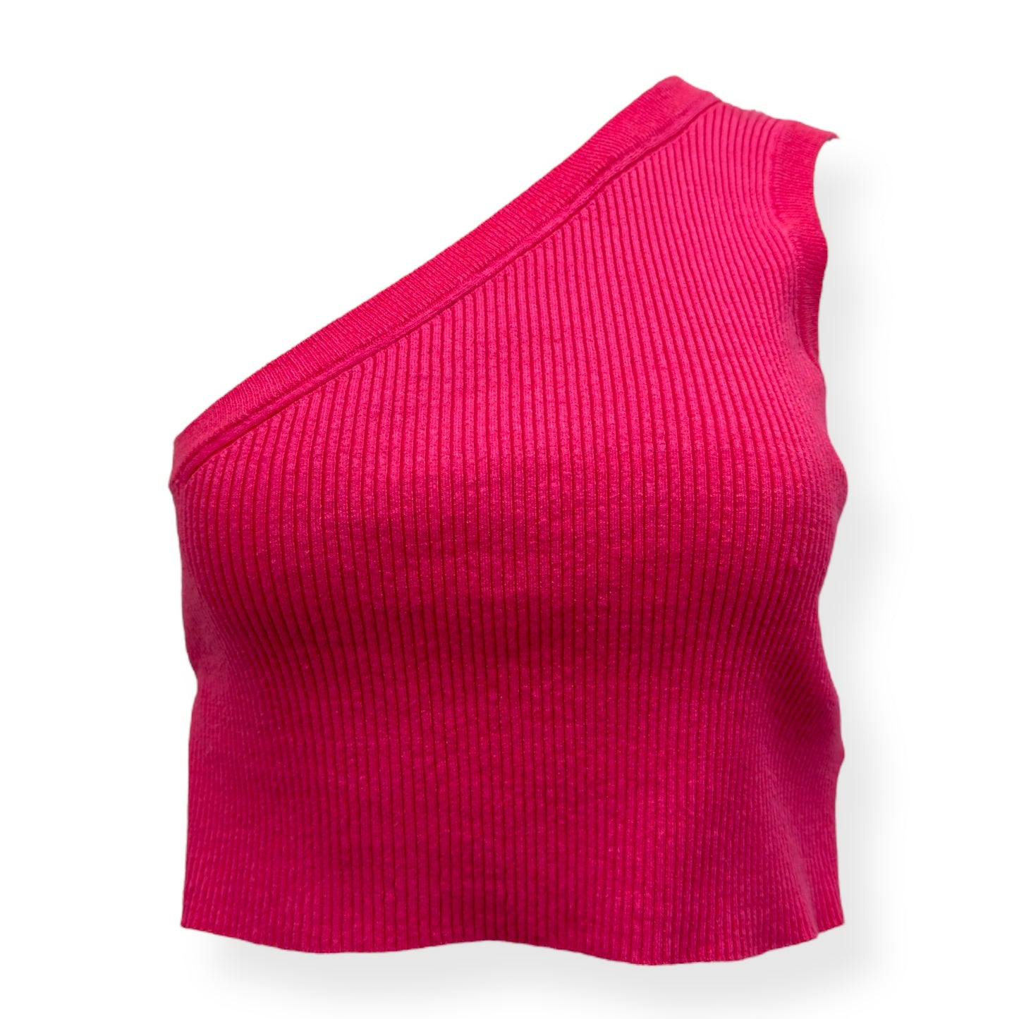 JACQUEMUS LA MAILLE ASCU ONE-SHOULDER TOP PINK 36 / S