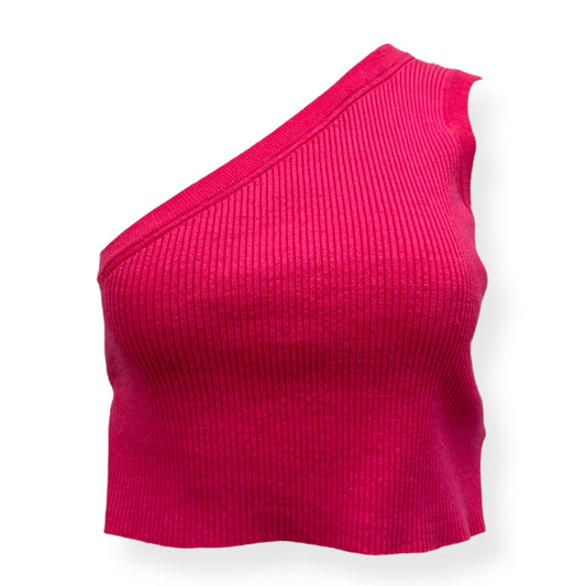 JACQUEMUS LA MAILLE ASCU ONE-SHOULDER TOP PINK 36 / S
