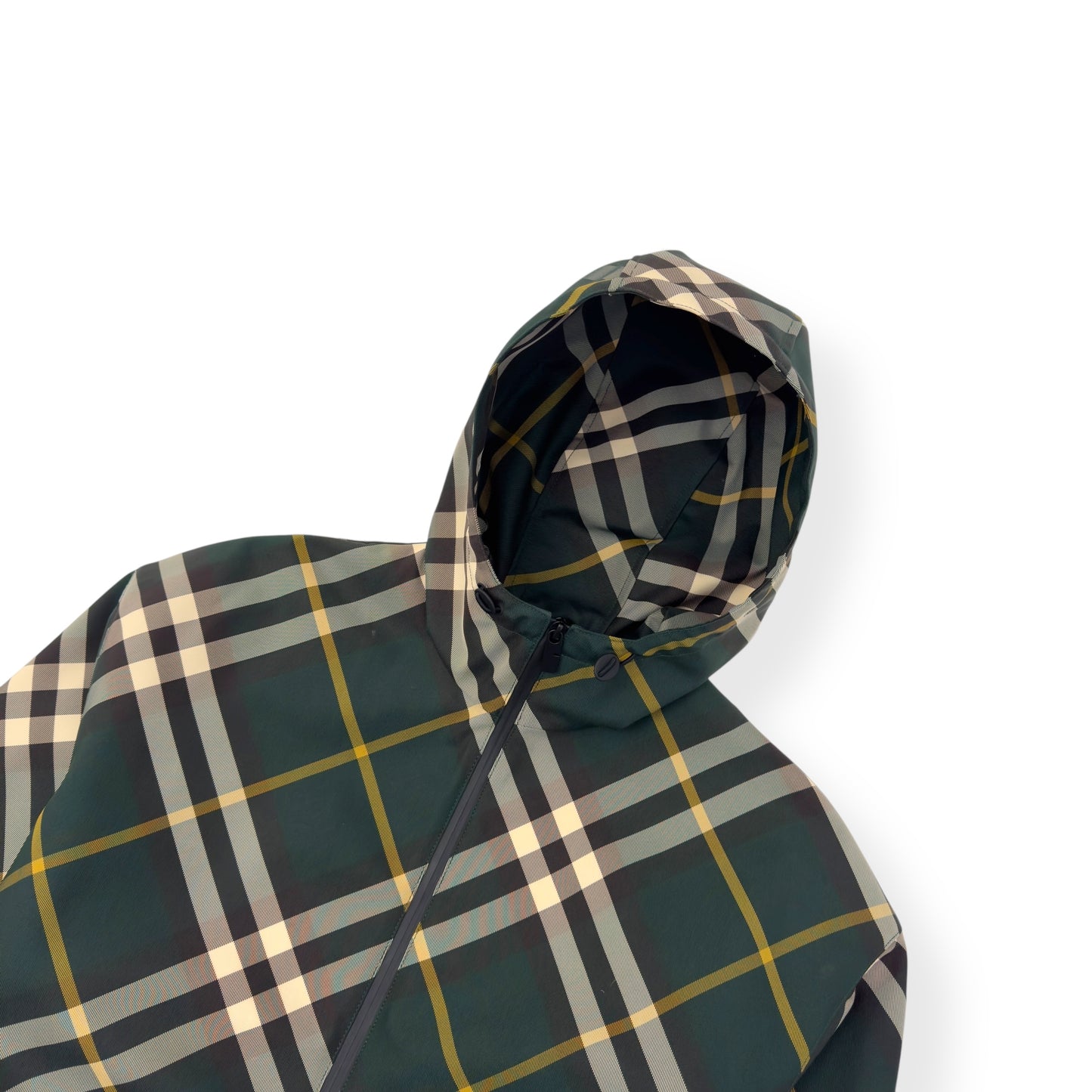 BURBERRY CHECK PRINTED JACKET GREEN L
