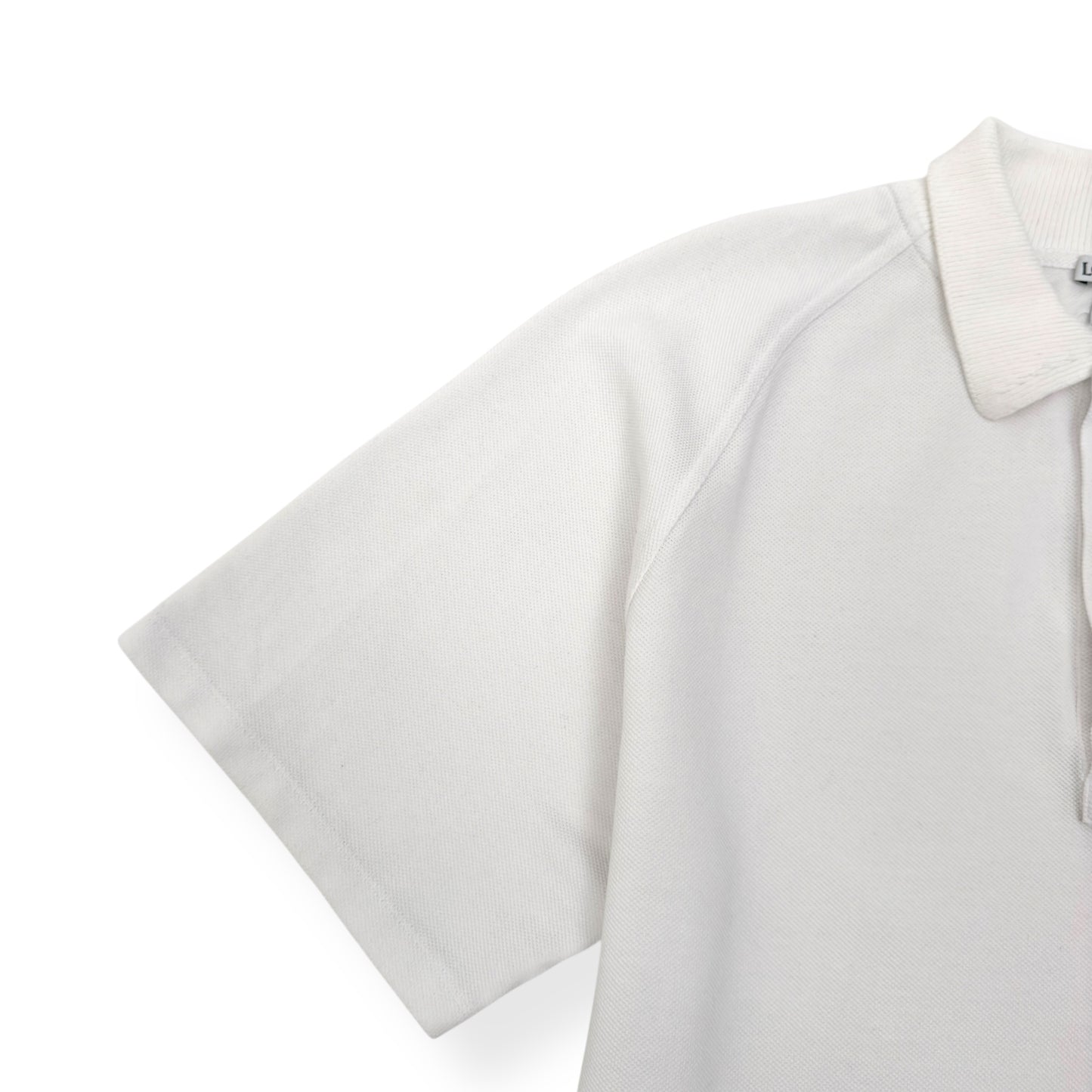 LOEWE LOGO-EMBROIDERED COTTON POLO SHIRT WHITE L