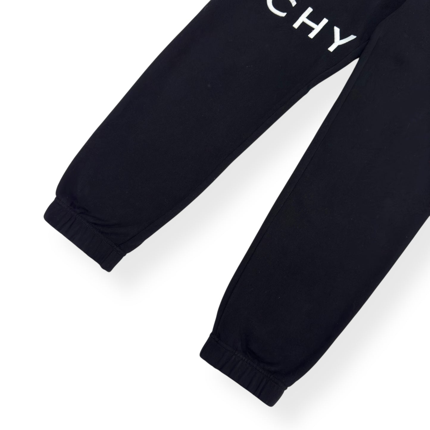GIVENCHY 4G LOGO EMBROIDERED SWEAT PANTS BLACK / WHITE M