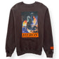 HERON PRESTON HERON PRINT CREWNECK SWEATER BROWN / ORANGE L
