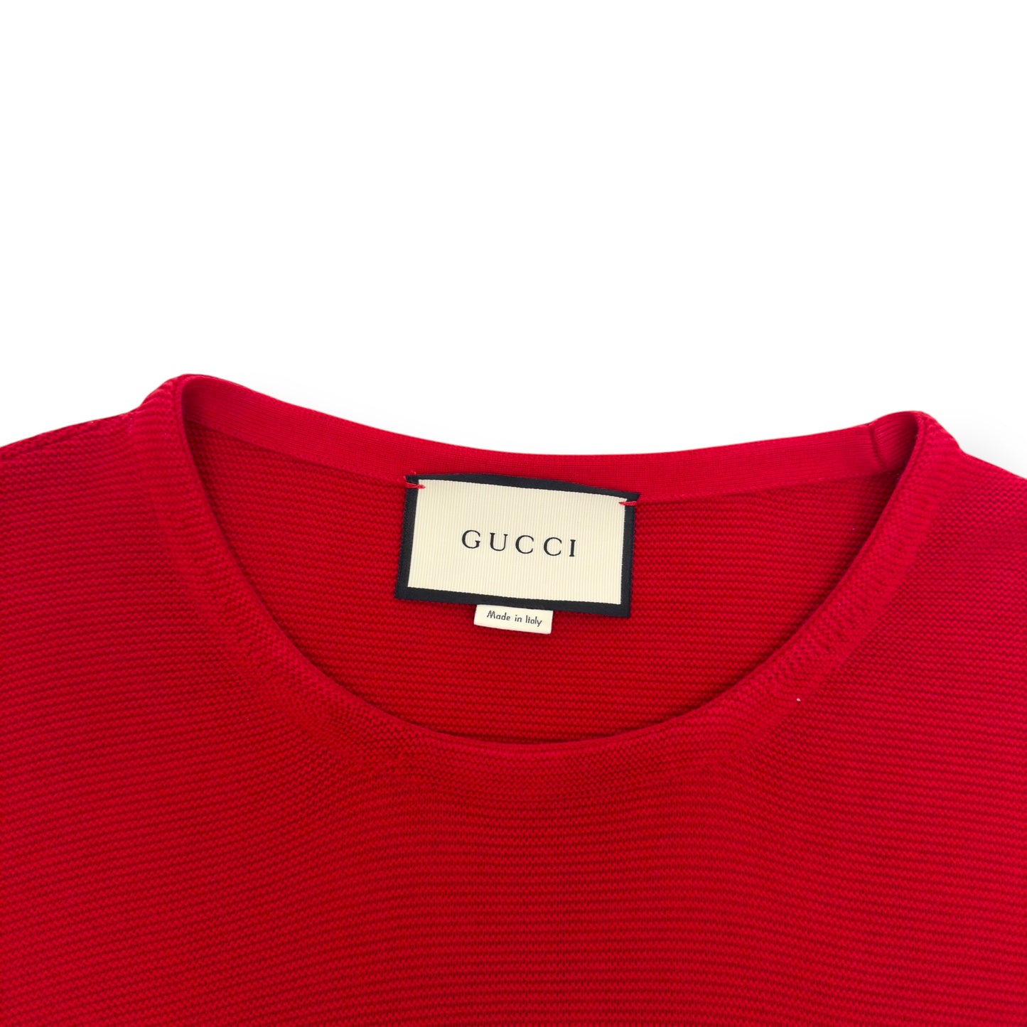 GUCCI PATCH DETAILED SWEATER RED L