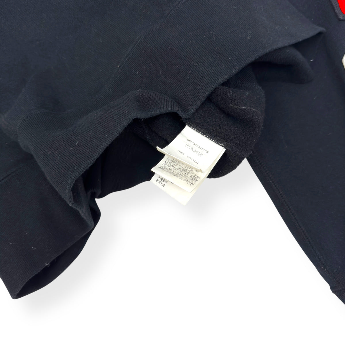 A BATHING APE SHARK CREWNECK SWEATSHIRT BLACK L