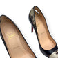 CHRISTIAN LOUBOUTIN PIGALLE WATER SNAKE TOE CAP CUT OUT PUMPS BLACK 36 / UK3