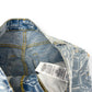 CASABLANCA BLEACHED MONOGRAM STRAIGHT-LEG DENIM JEANS BLUE W26”