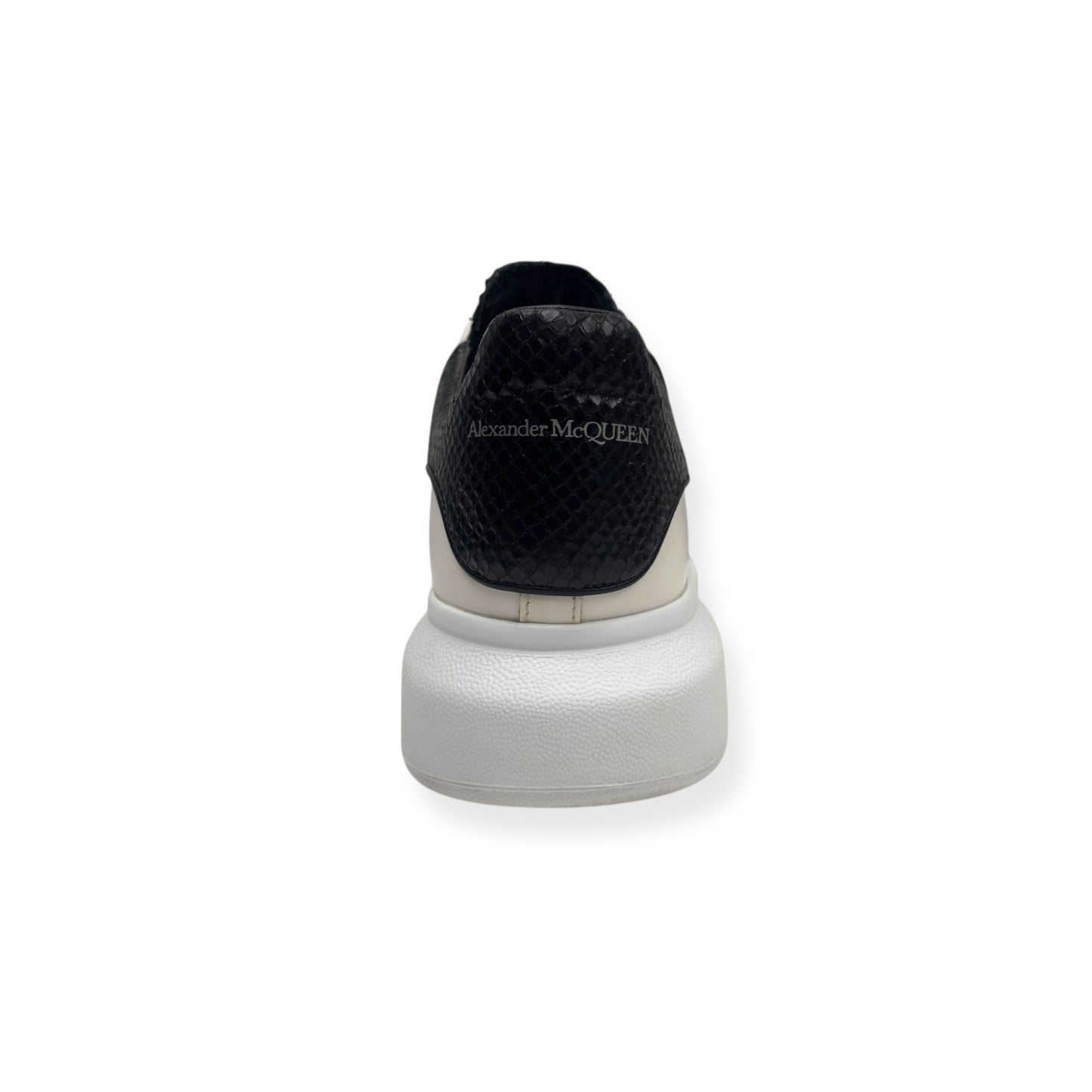 ALEXANDER MCQUEEN OVERSIZED LEATHER / SNAKESKIN SNEAKER WHITE / BLACK 42 / UK8