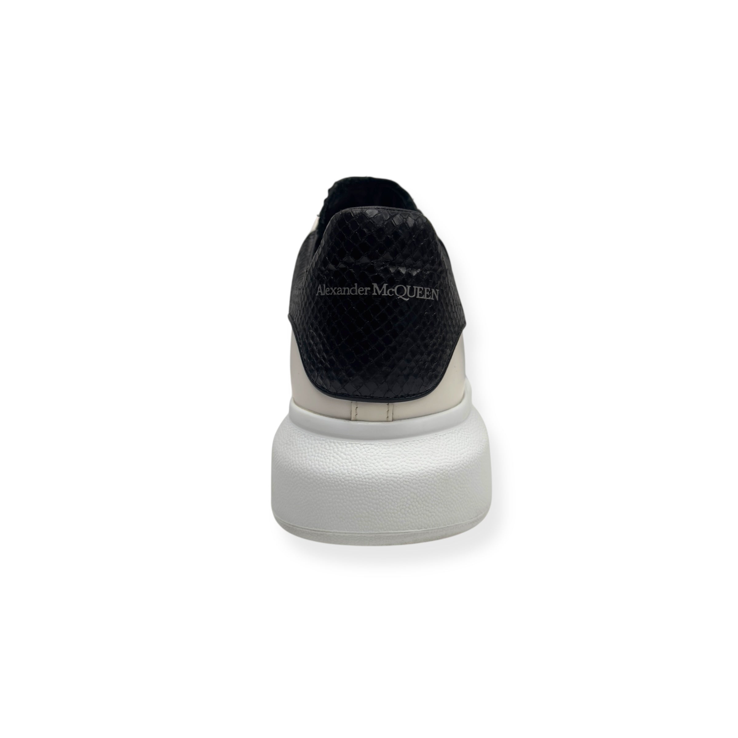 ALEXANDER MCQUEEN OVERSIZED LEATHER / SNAKESKIN SNEAKER WHITE / BLACK 42 / UK8