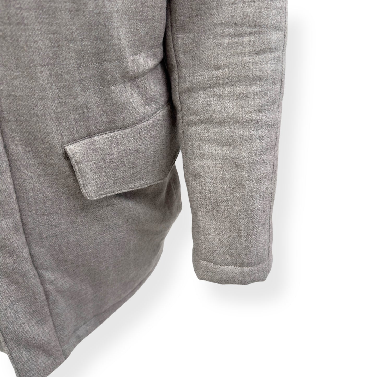 THOM SWEENEY BESPOKE WOOL / CASHMERE MID-LENGTH JACKET GREY 50 / M