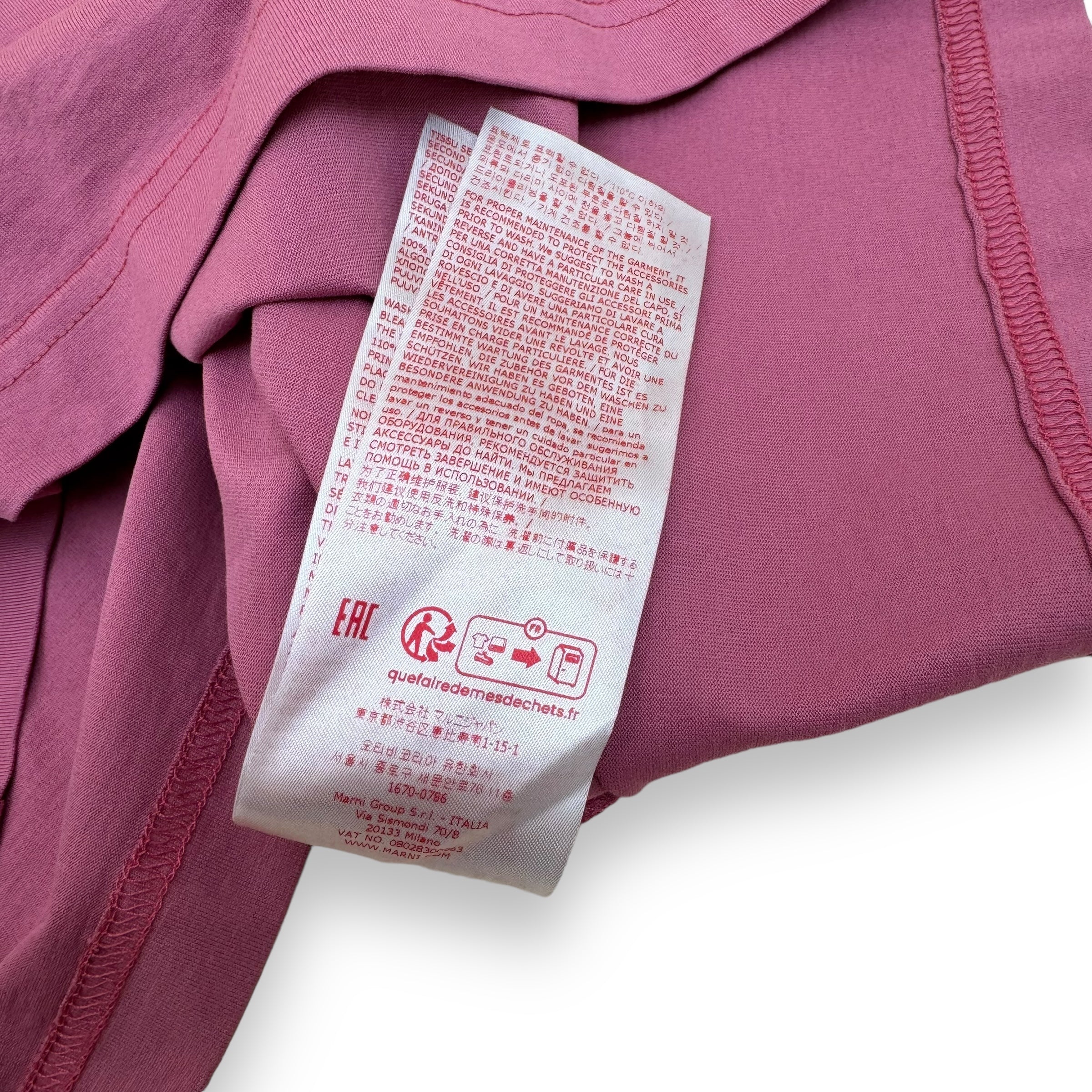 MARNI COTTON PRINT T-SHIRT PINK XXL