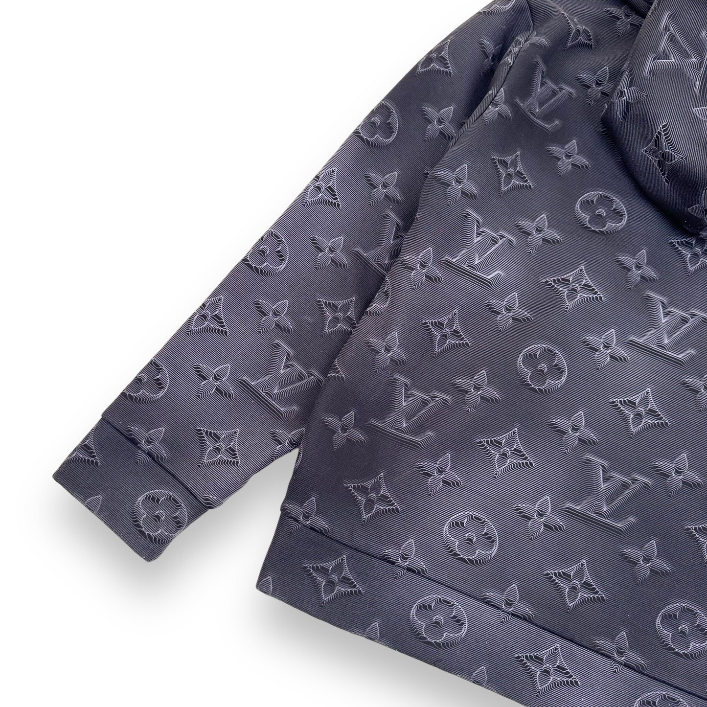 LOUIS VUITTON PRINTED ALL OVER HOODIE GREY L