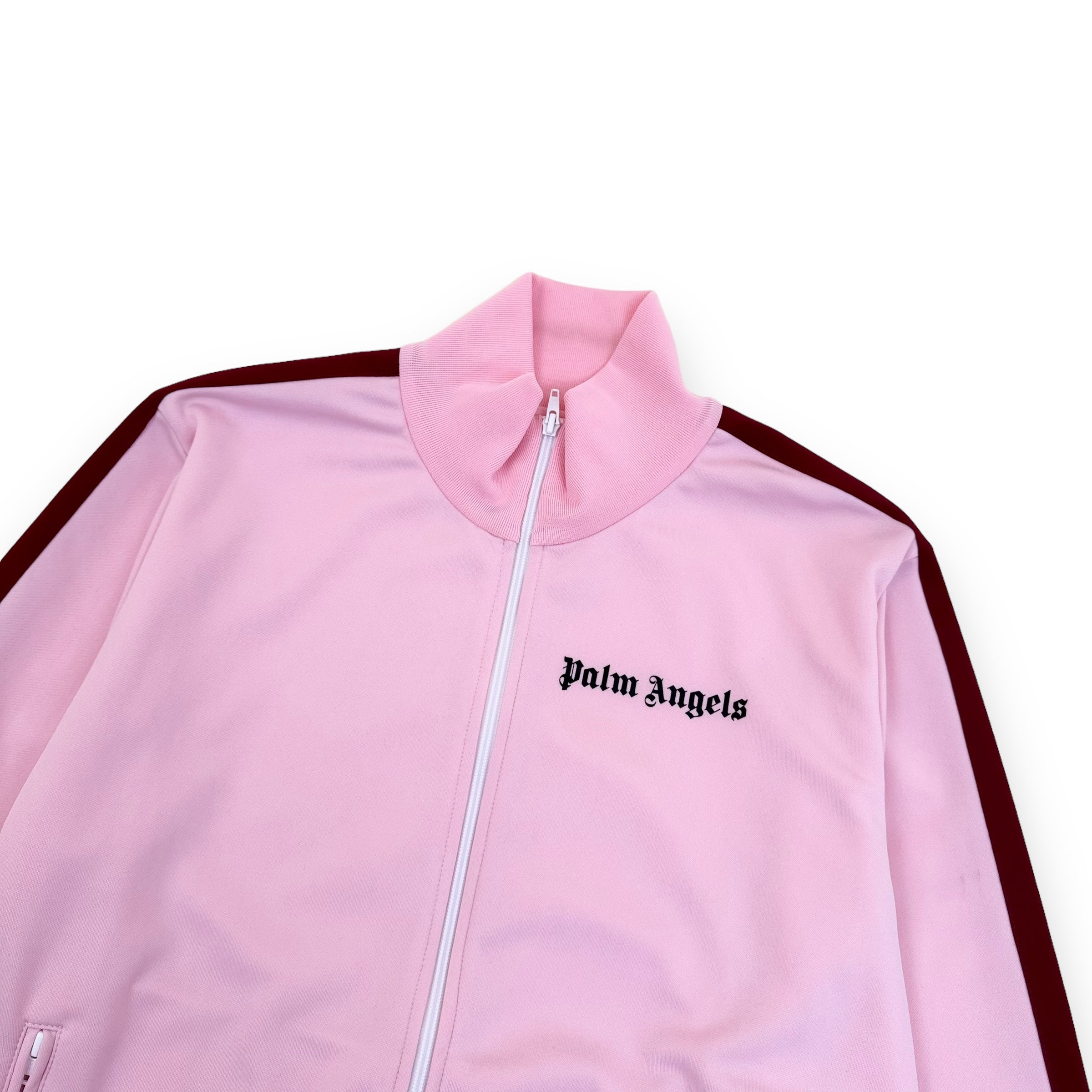PALM ANGELS CLASSIC TRACK JACKET PINK / BURGUNDY XL
