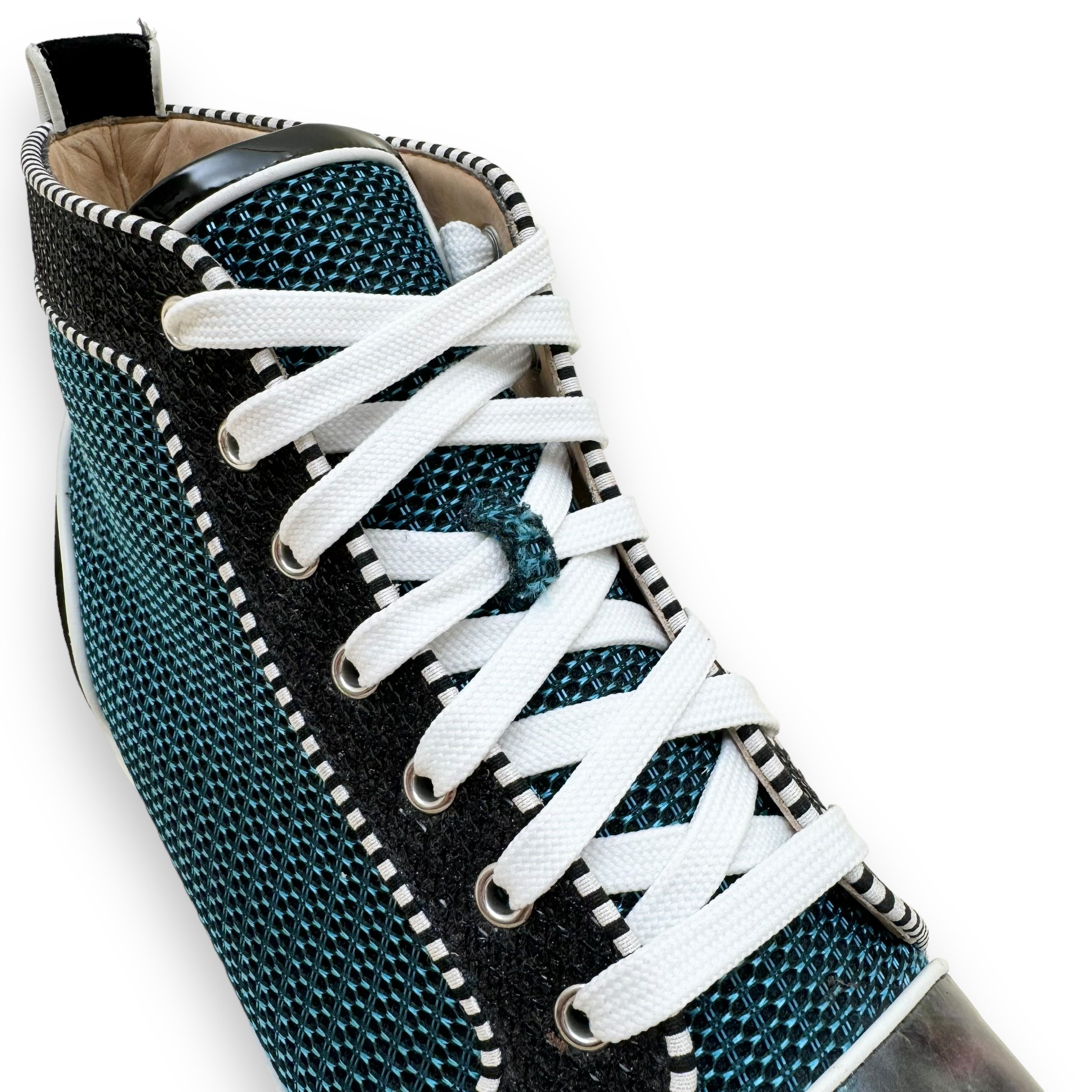 CHRISTIAN LOUBOUTIN LOUIS ORLATO FLAT SNEAKER BLUE / BLACK UK9