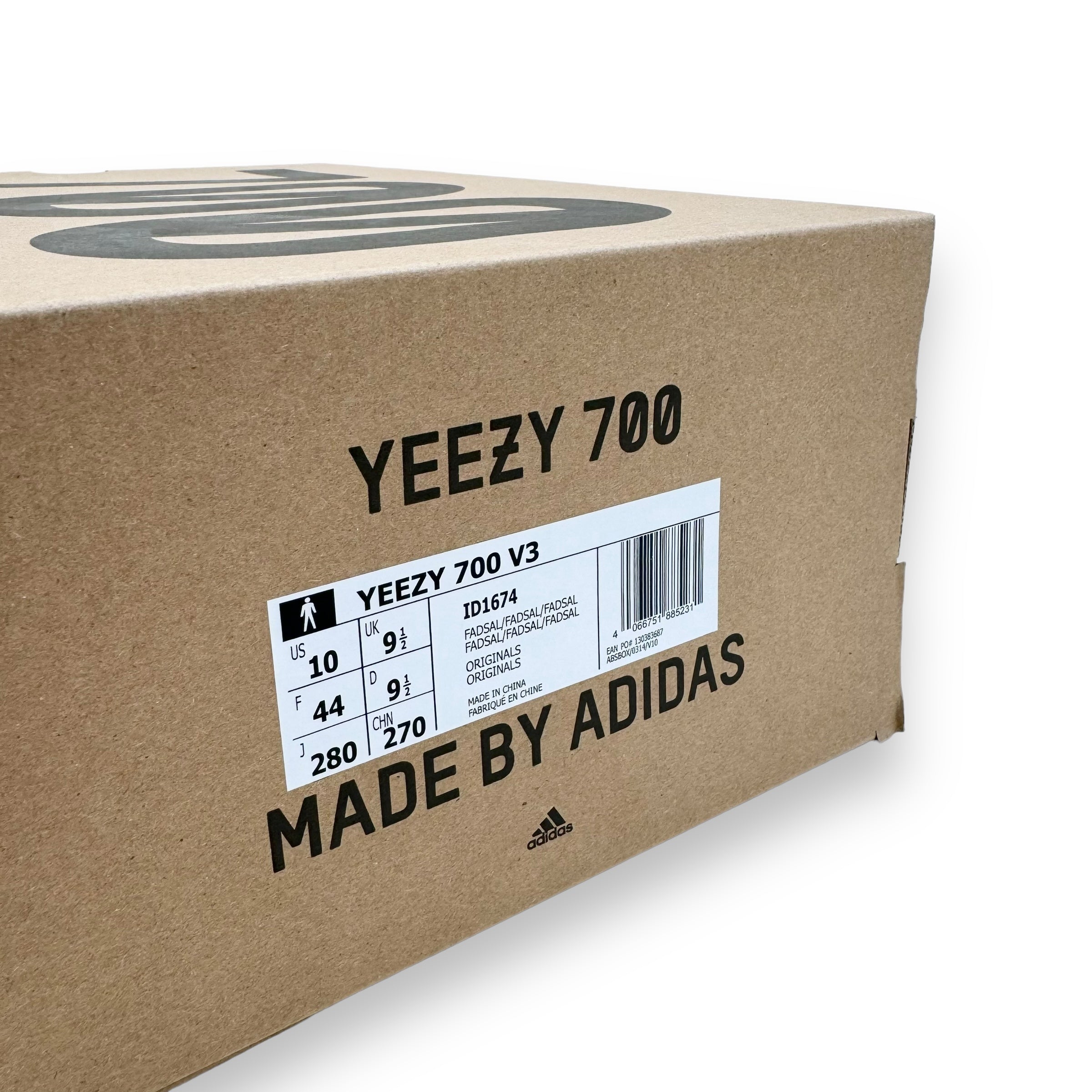ADIDAS YEEZY 700 SNEAKER FADE SALT UK9.5