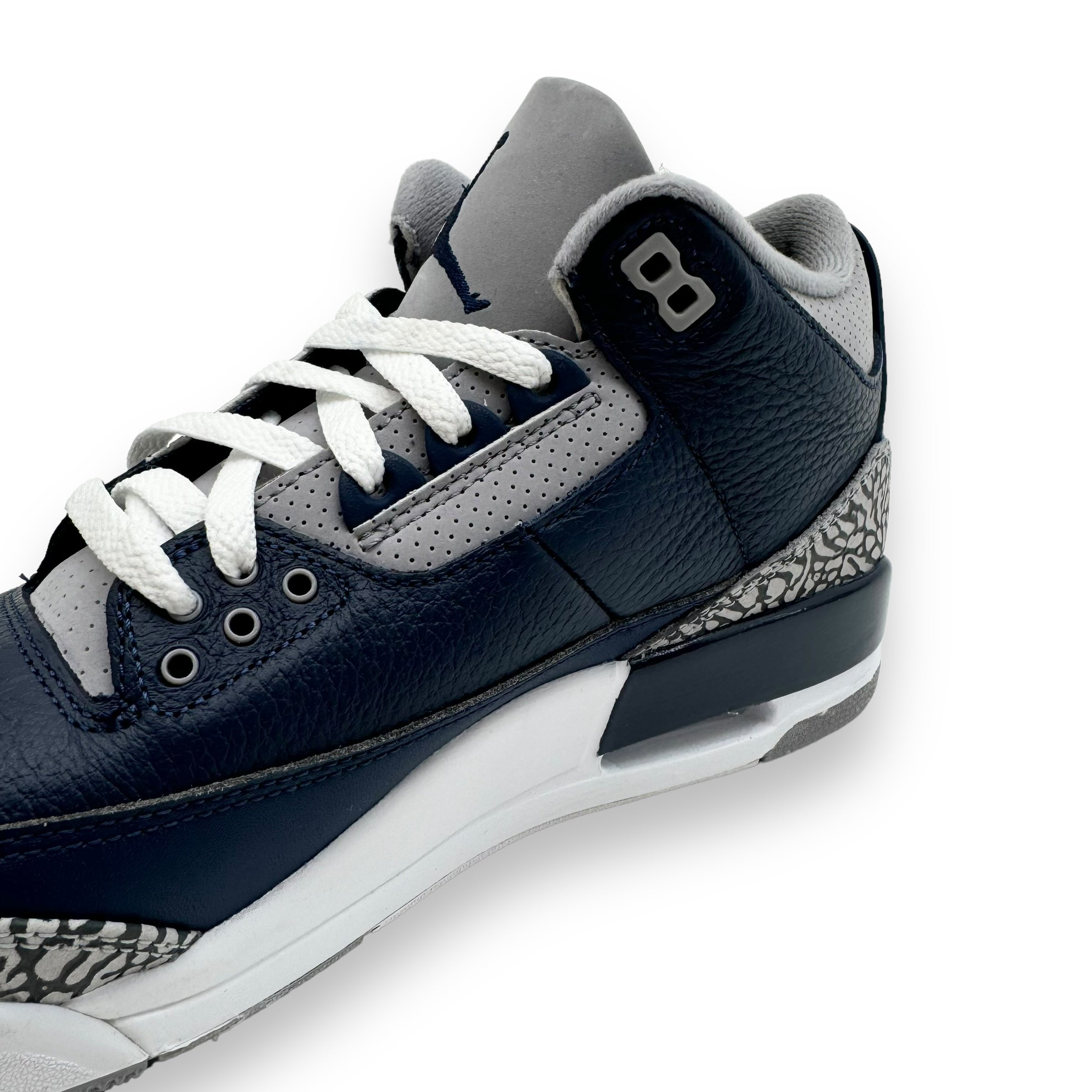 AIR JORDAN 3 RETRO GEORGETOWN SNEAKER NAVY / GREY UK8.5