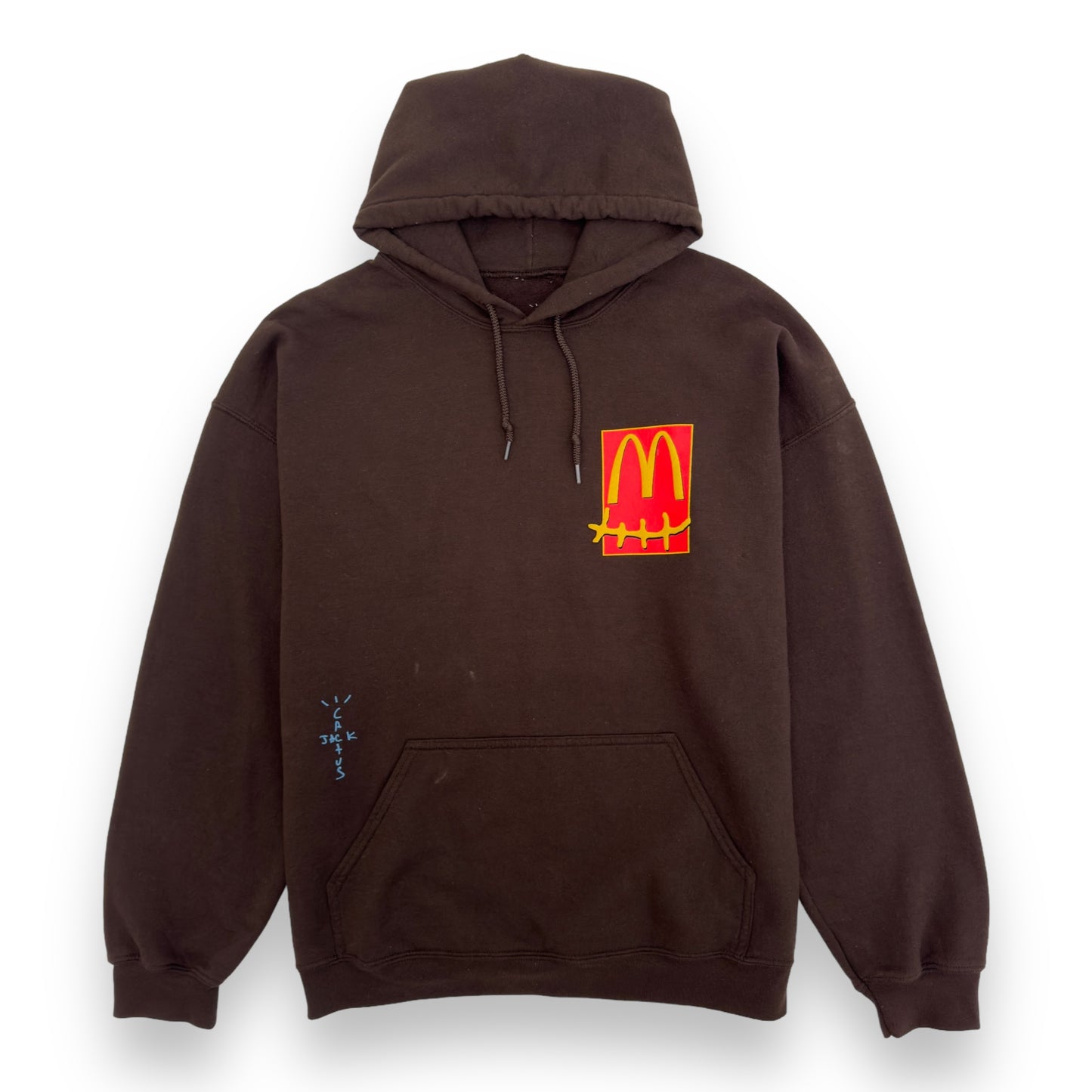 CACTUS JACK BY TRAVIS SCOTT X MCDONALDS CACTUS PACK STICKER HOODIE BROWN L