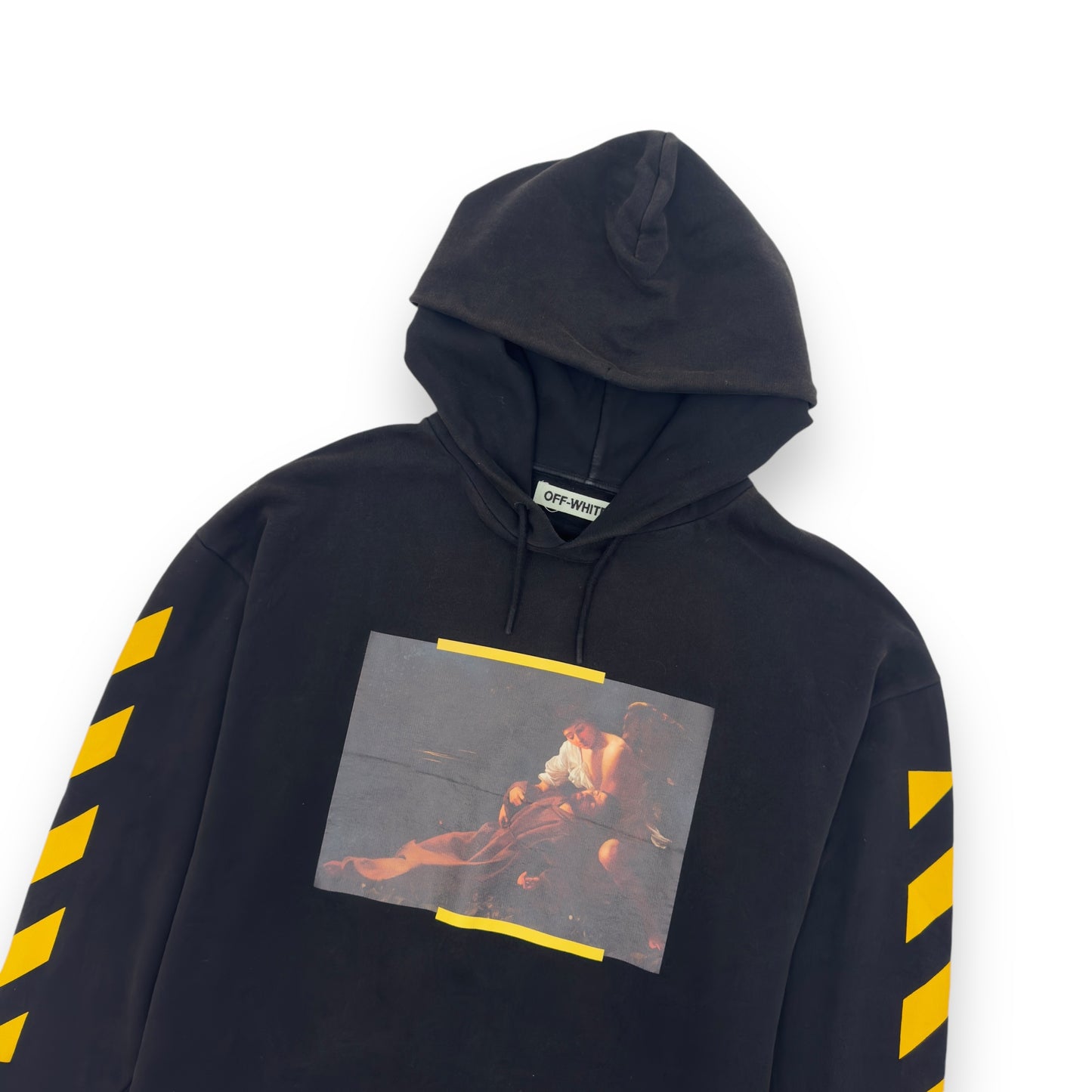 OFF-WHITE GRAPHIC PRINT HOODIE BLACK M