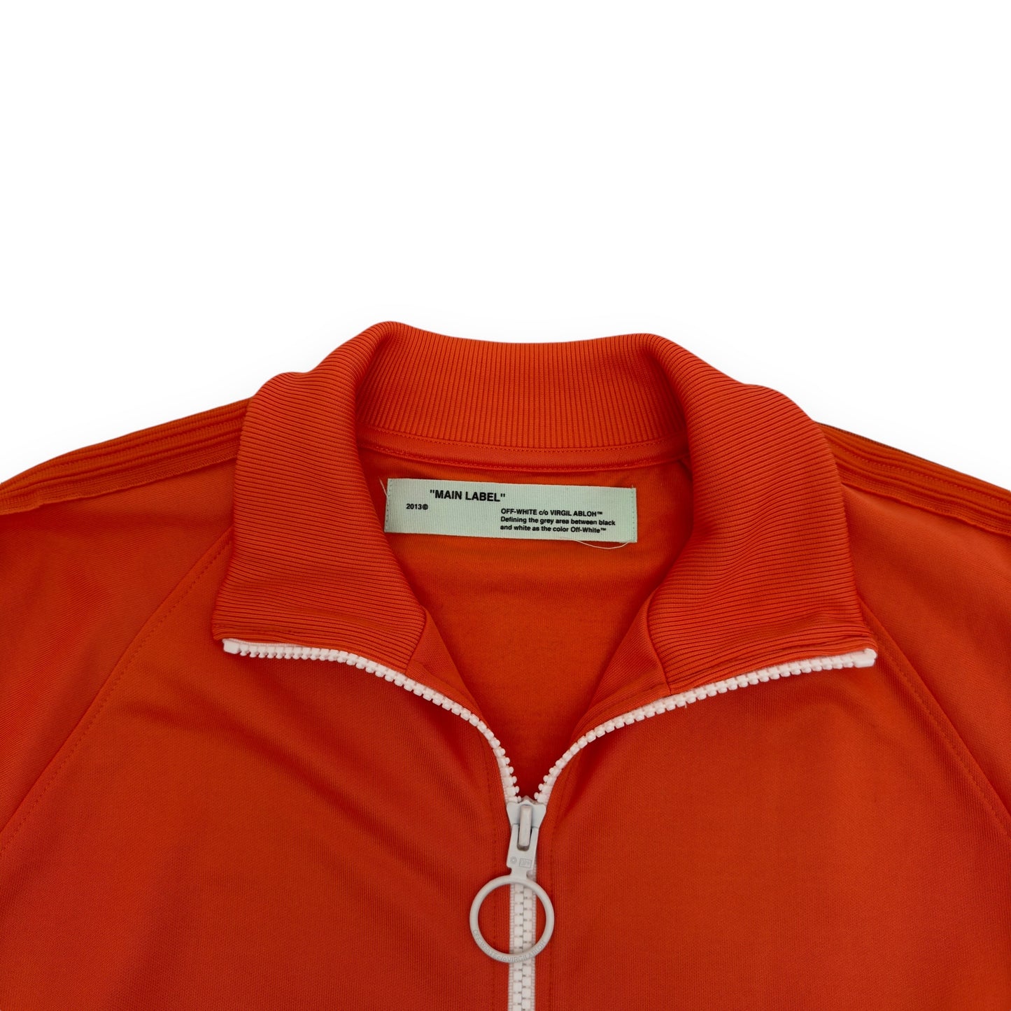 OFF-WHITE ZIP-UP ARROW TRACK JACKET ORANGE / WHITE XL