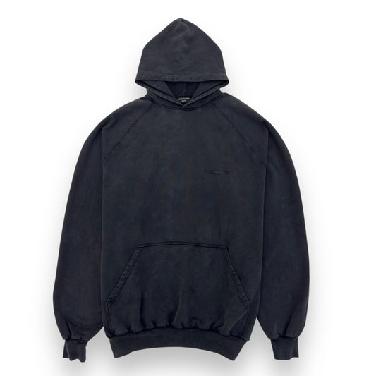 BALENCIAGA OVERSIZED STRIKE 1917 HOODIE WASHED BLACK S