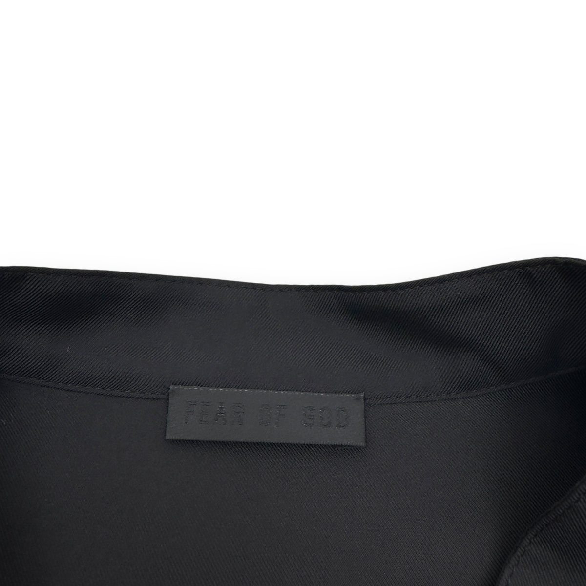 FEAR OF GOD MOCK-NECK SILK-BLEND SHIRT BLACK L