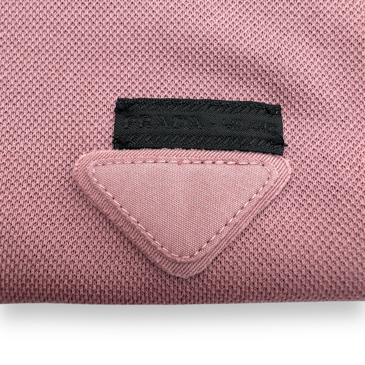 PRADA CHEST LOGO POLO SHIRT PINK M