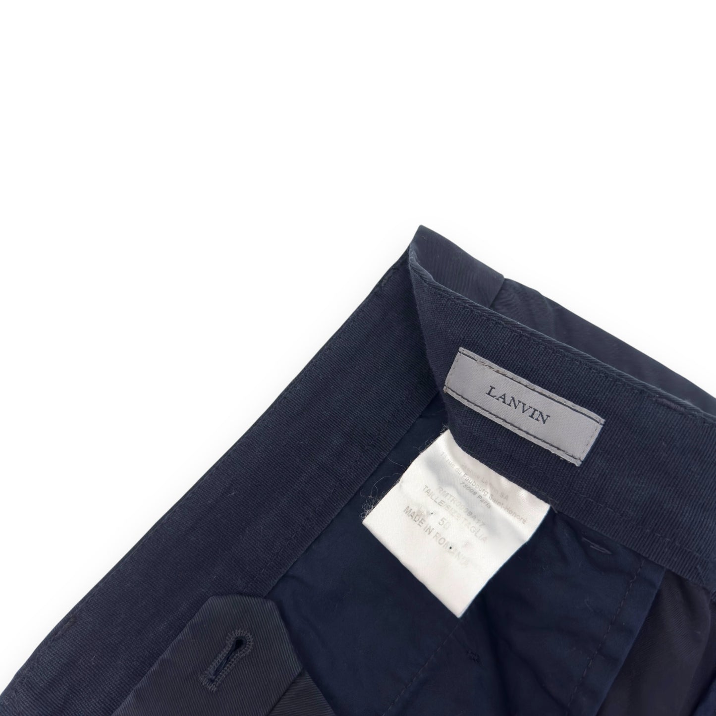 LANVIN TROUSERS NAVY BLUE L