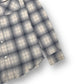 AMIRI FLANNEL LOGO APPLIQUÉ BRUSHED COTTON SHIRT BLUE / BLACK M