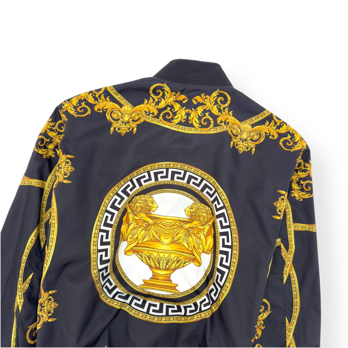 VERSACE BAROQUE PRINT REVERSIBLE JACKET YELLOW / BLACK 46 / S