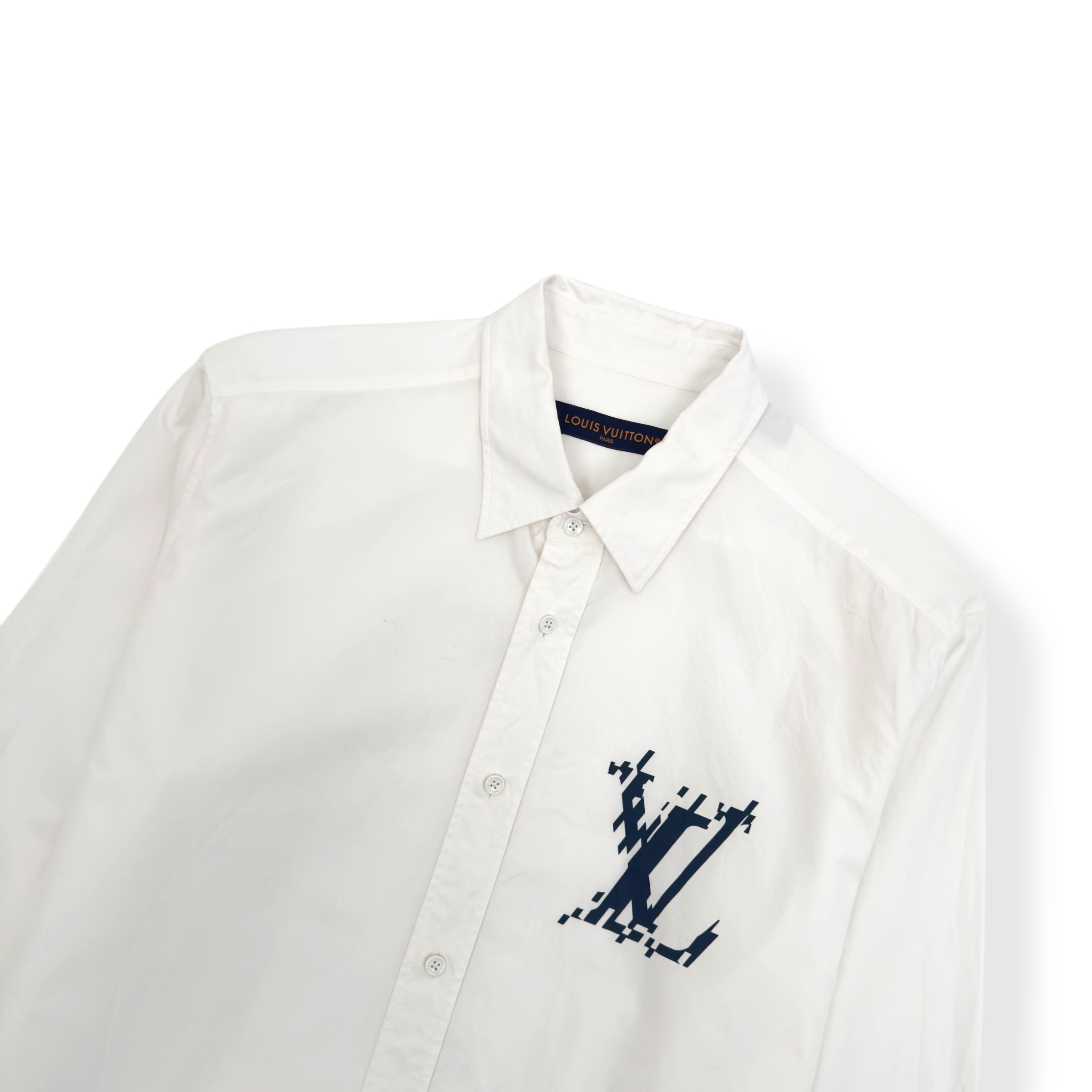 LOUIS VUITTON X SHIRT BY SHIRT LONG SLEEVE SHIRT WHITE / NAVY XL