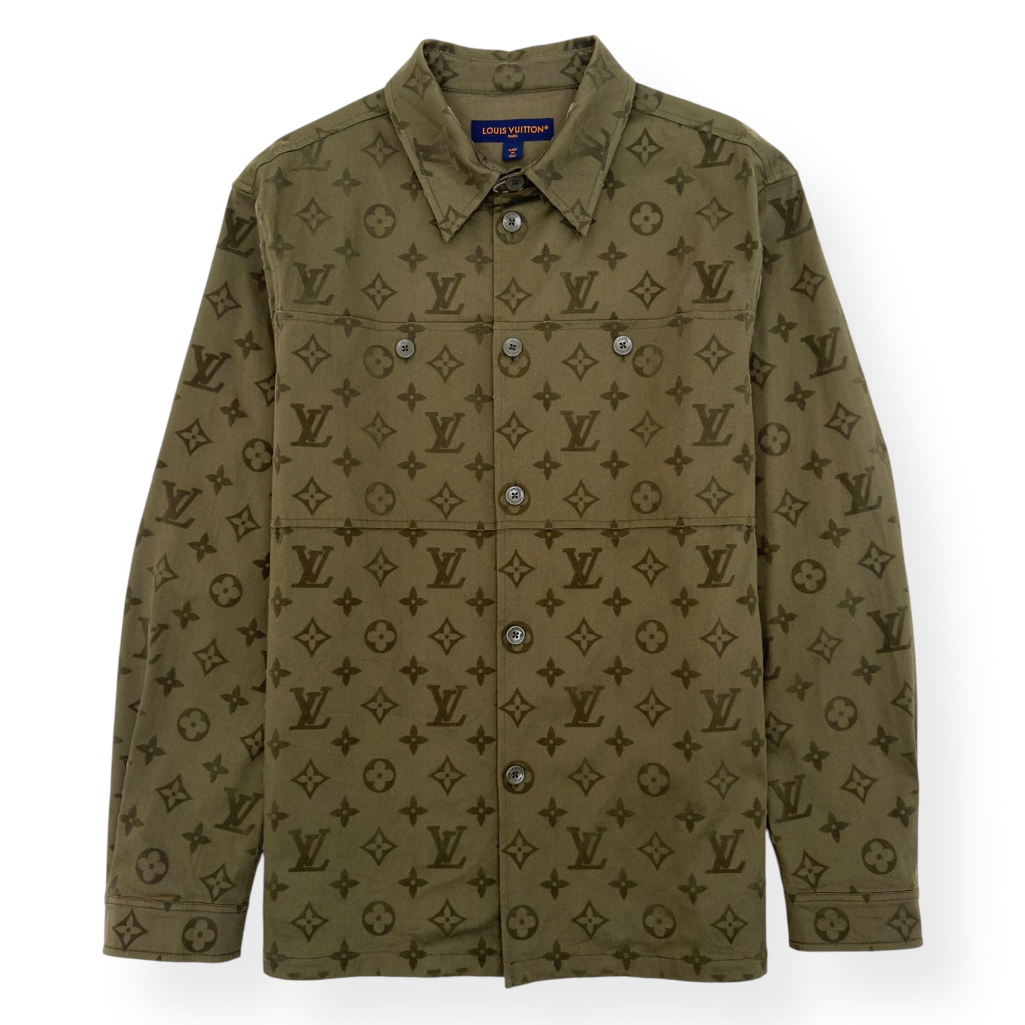 LOUIS VUITTON MONOGRAM COTTON OVERSHIRT TARMAC XL