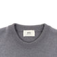 AMI PARIS AMI DE COEUR WOOL SWEATER GREY / BLACK M