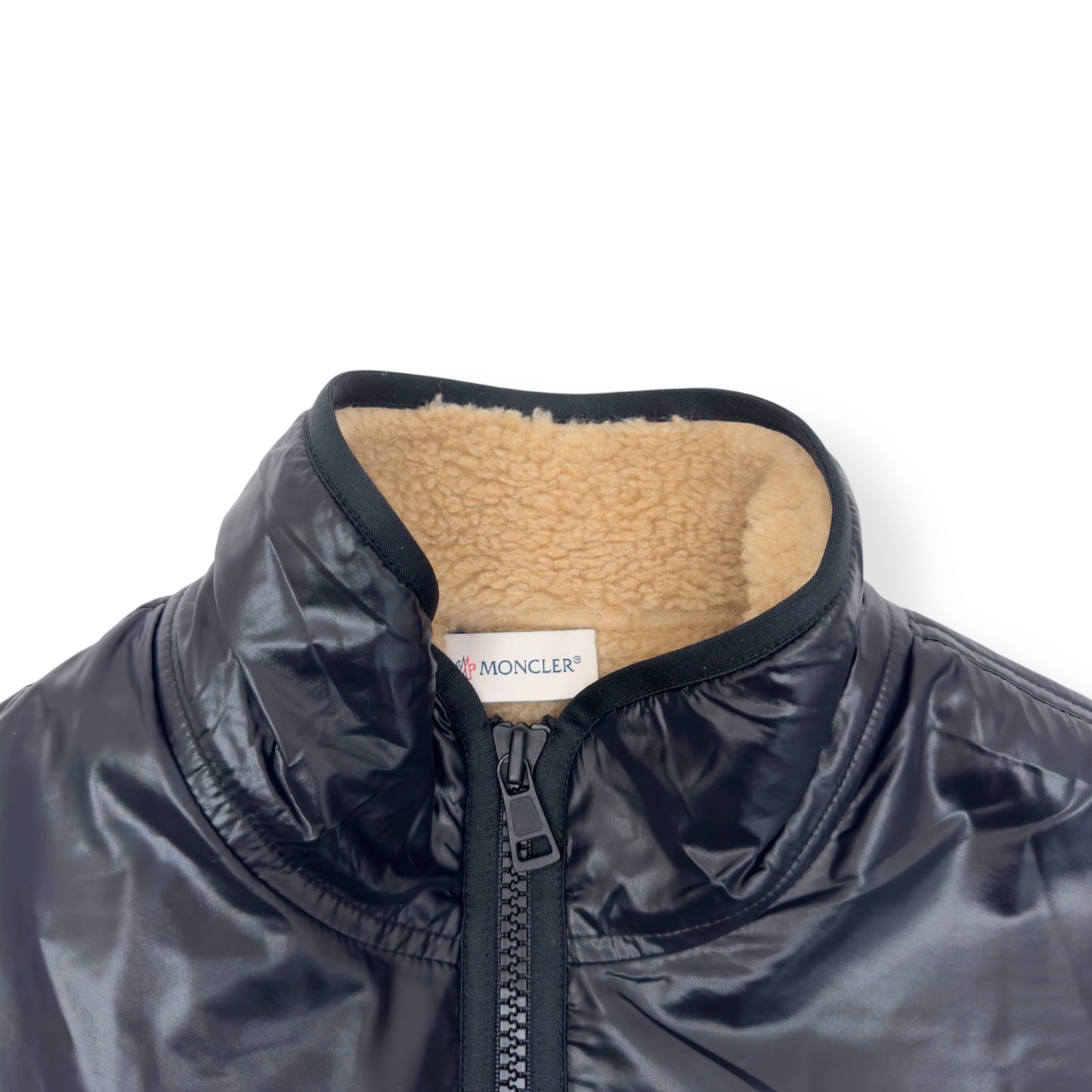 MONCLER GENIUS FLEECE JACKET BEIGE / BLACK M