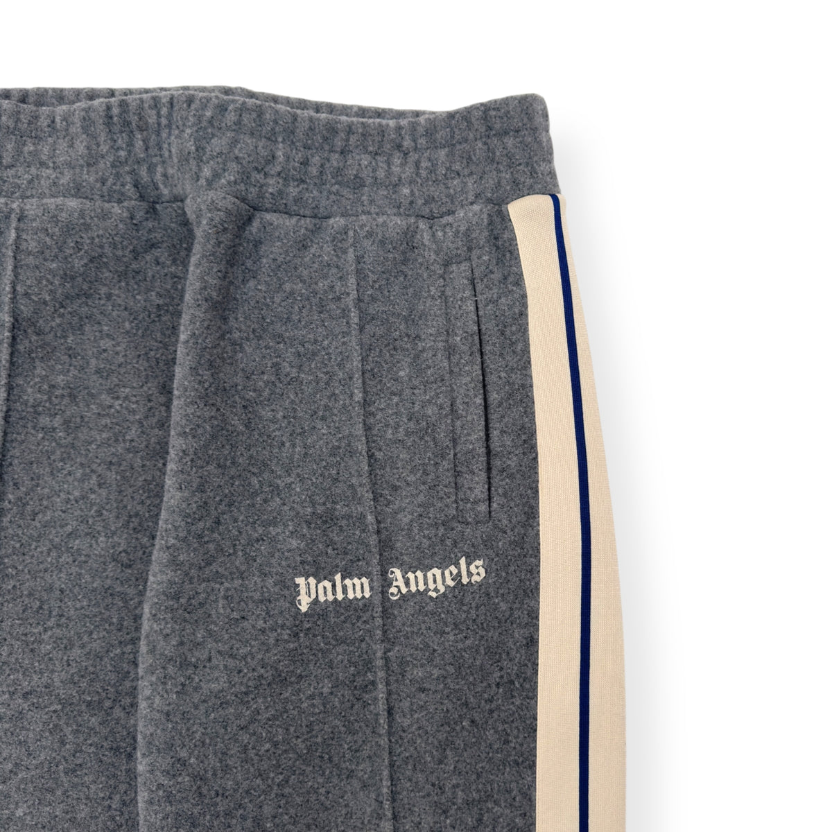 PALM ANGELS WOOL STRAIGHT TROUSERS GREY L