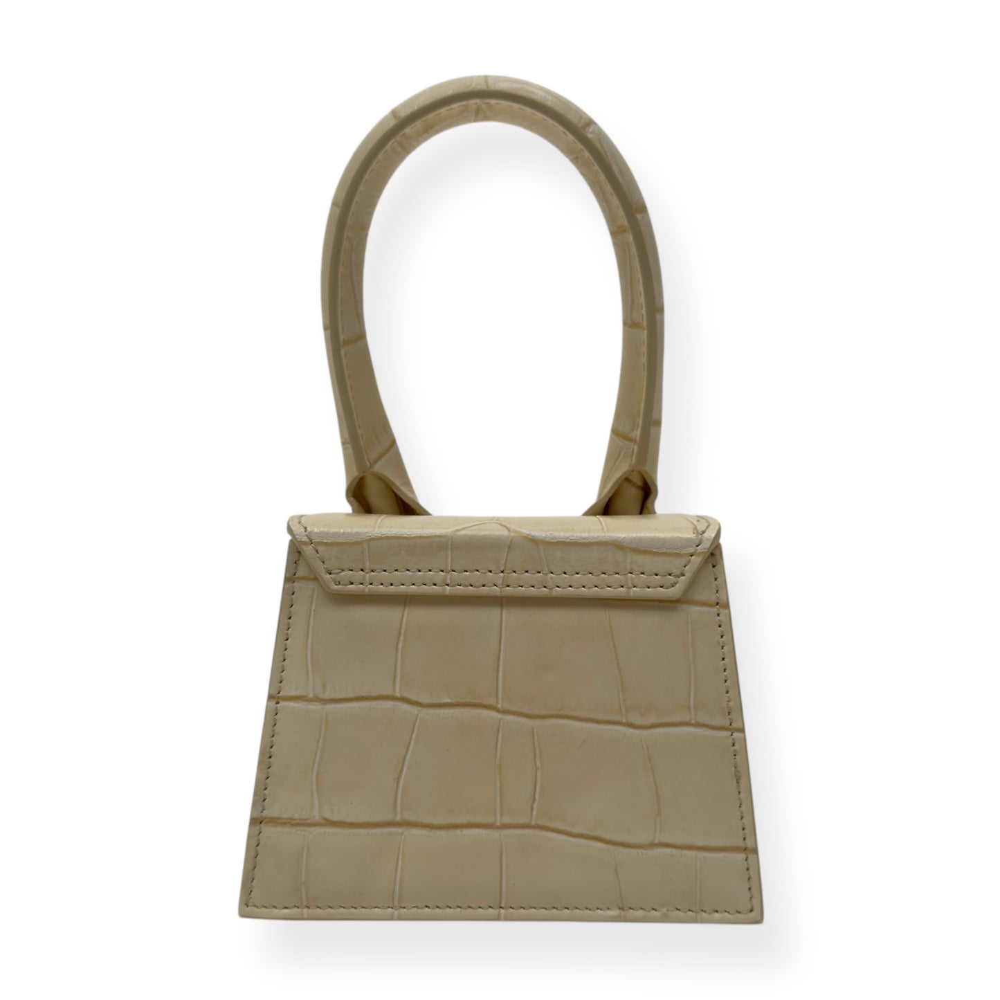 JACQUEMUS LE CHIQUITO MINI CROC EMBOSSED BAG CREAM MINI
