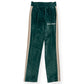 PALM ANGELS VELOUR STRAIGHT LEG TRACK PANTS GREEN XS