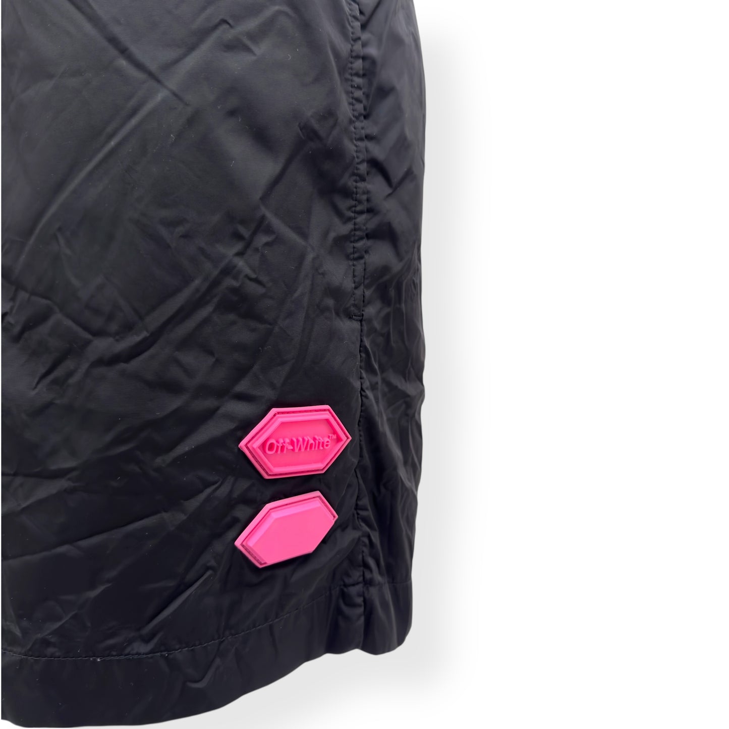 OFF-WHITE SWIM SHORTS BLACK / PINK XS