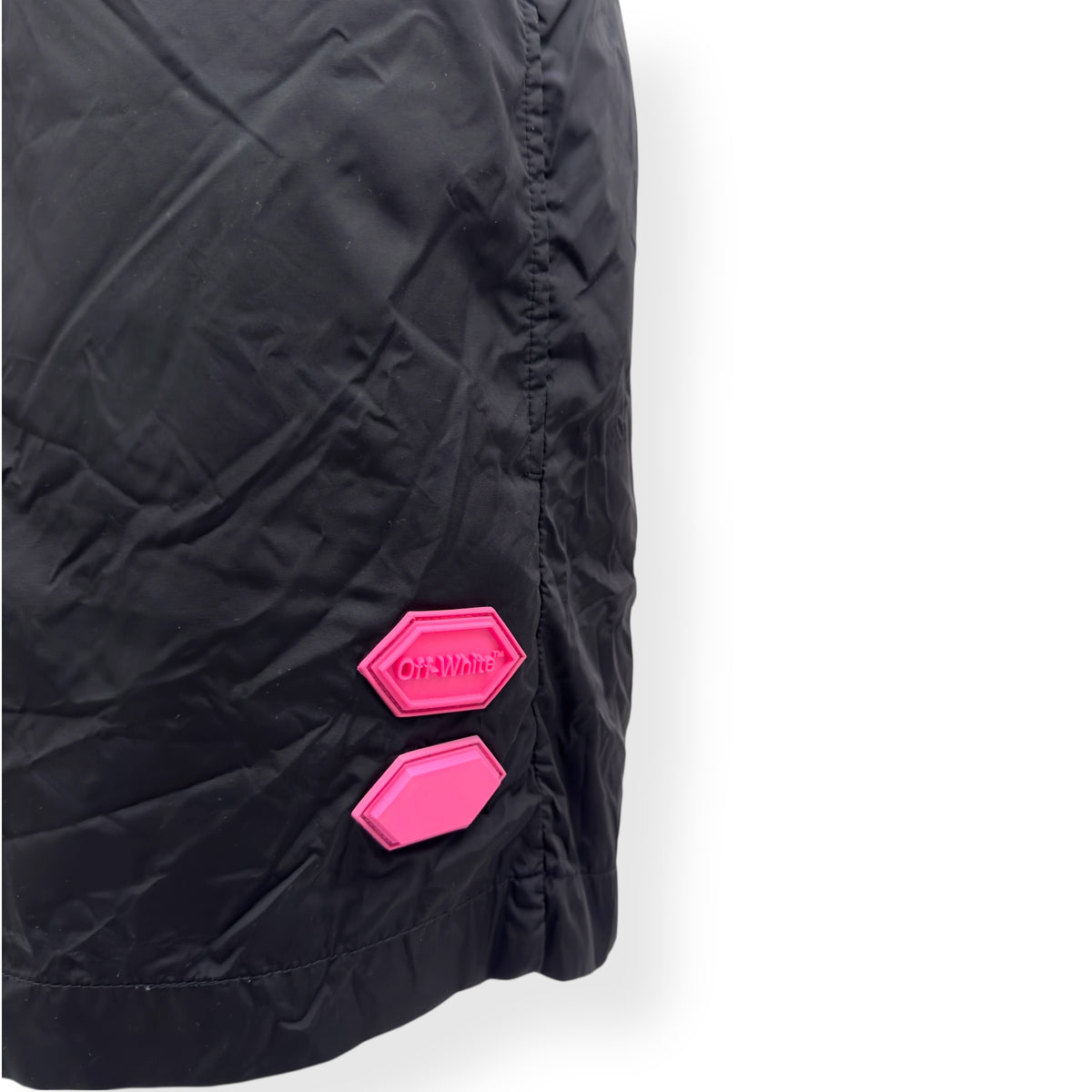 OFF-WHITE SWIM SHORTS BLACK / PINK XS
