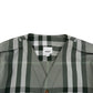 BURBERRY OVERSIZED TARTAN-CHECKERED SHORT SLEEVE SHIRT GREEN S