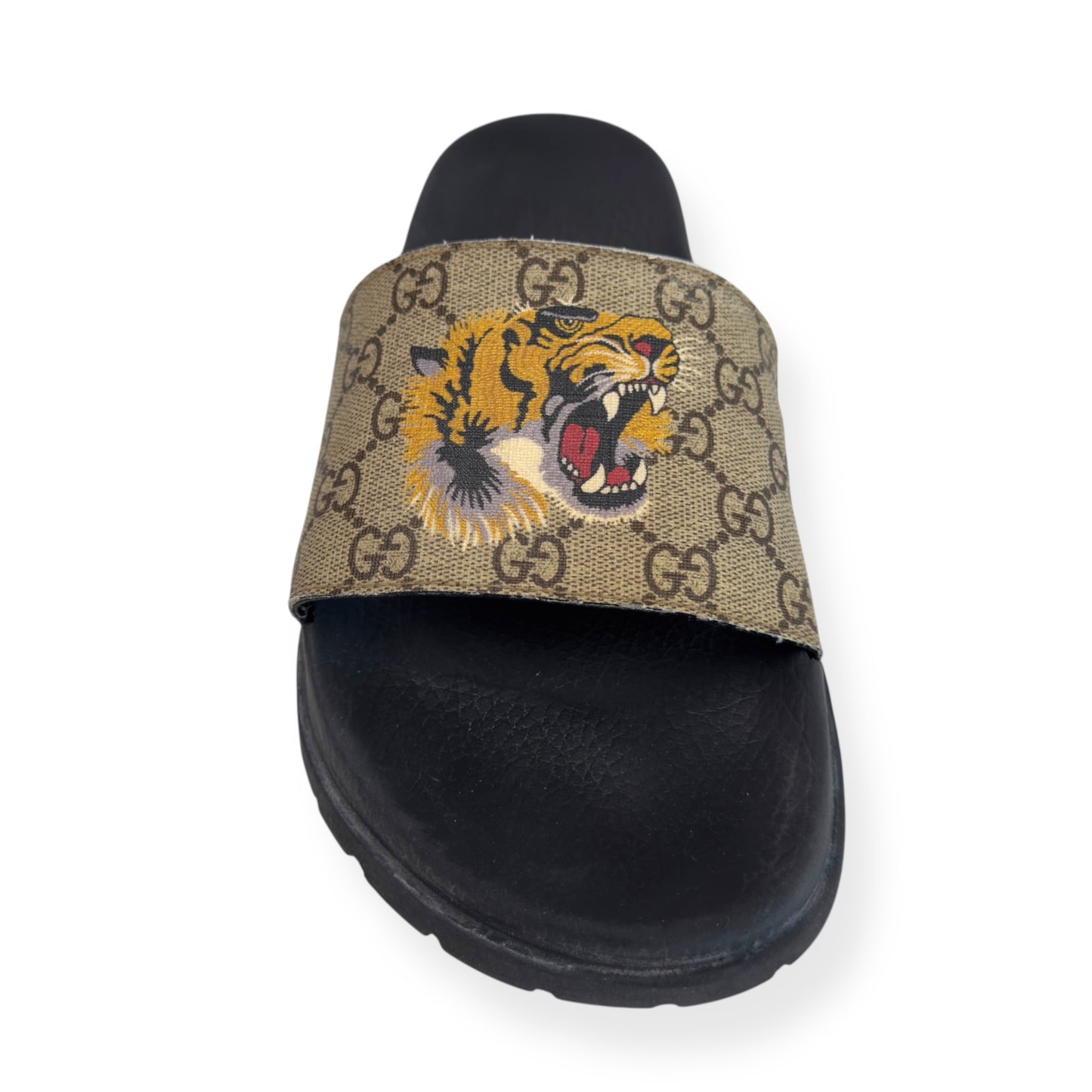 GUCCI GG SUPREME TIGER PRINT SLIDES UK11