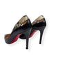 CHRISTIAN LOUBOUTIN PIGALLE WATER SNAKE TOE CAP CUT OUT PUMPS BLACK 36 / UK3