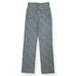 CASABLANCA BLEACHED MONOGRAM STRAIGHT-LEG DENIM JEANS BLUE W26”