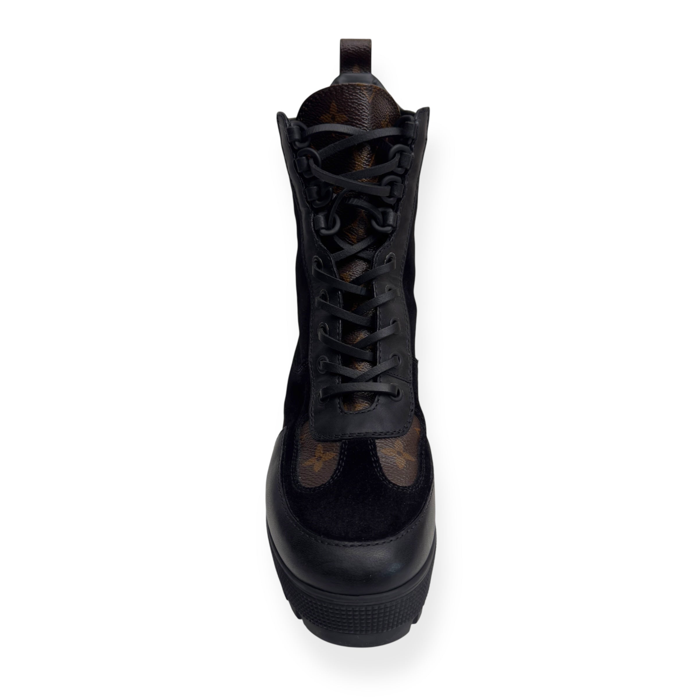LOUIS VUITTON LAUREATE DESERT BOOTS BLACK / BROWN 38 / UK5
