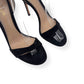 GIANVITO ROSSI PORTOFINO 105 SUEDE SANDALS BLACK 38 / UK5