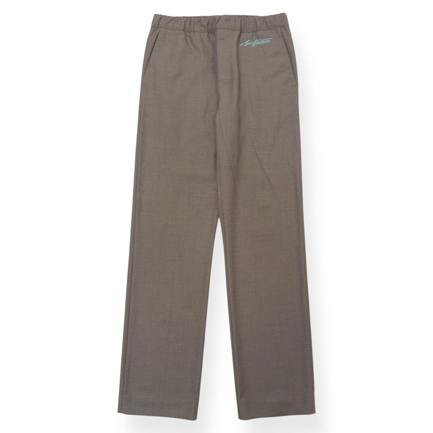 LOUIS VUITTON WOOL STRAIGHT LEG TROUSERS BEIGE 40 / S