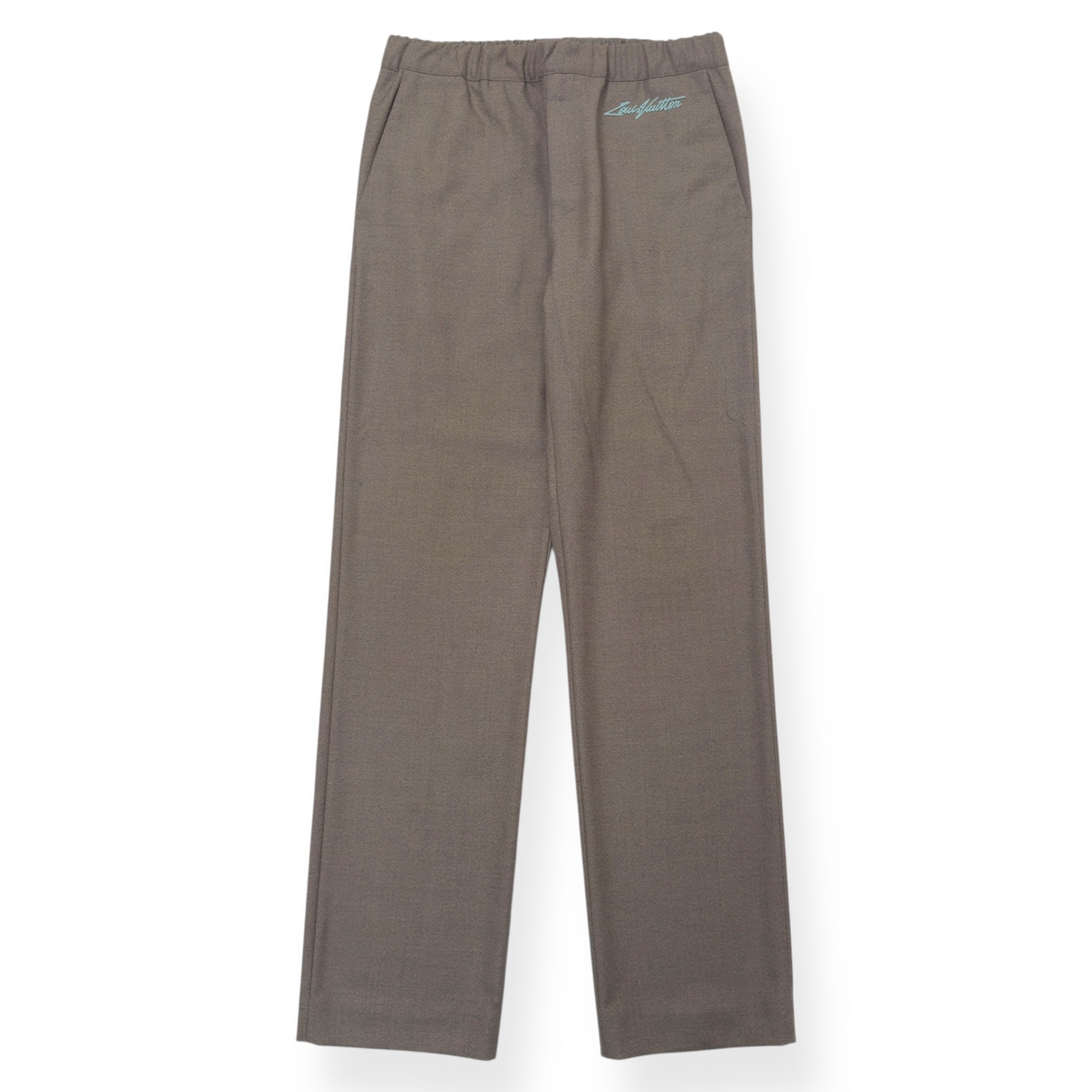 LOUIS VUITTON WOOL STRAIGHT LEG TROUSERS BEIGE 40 / S