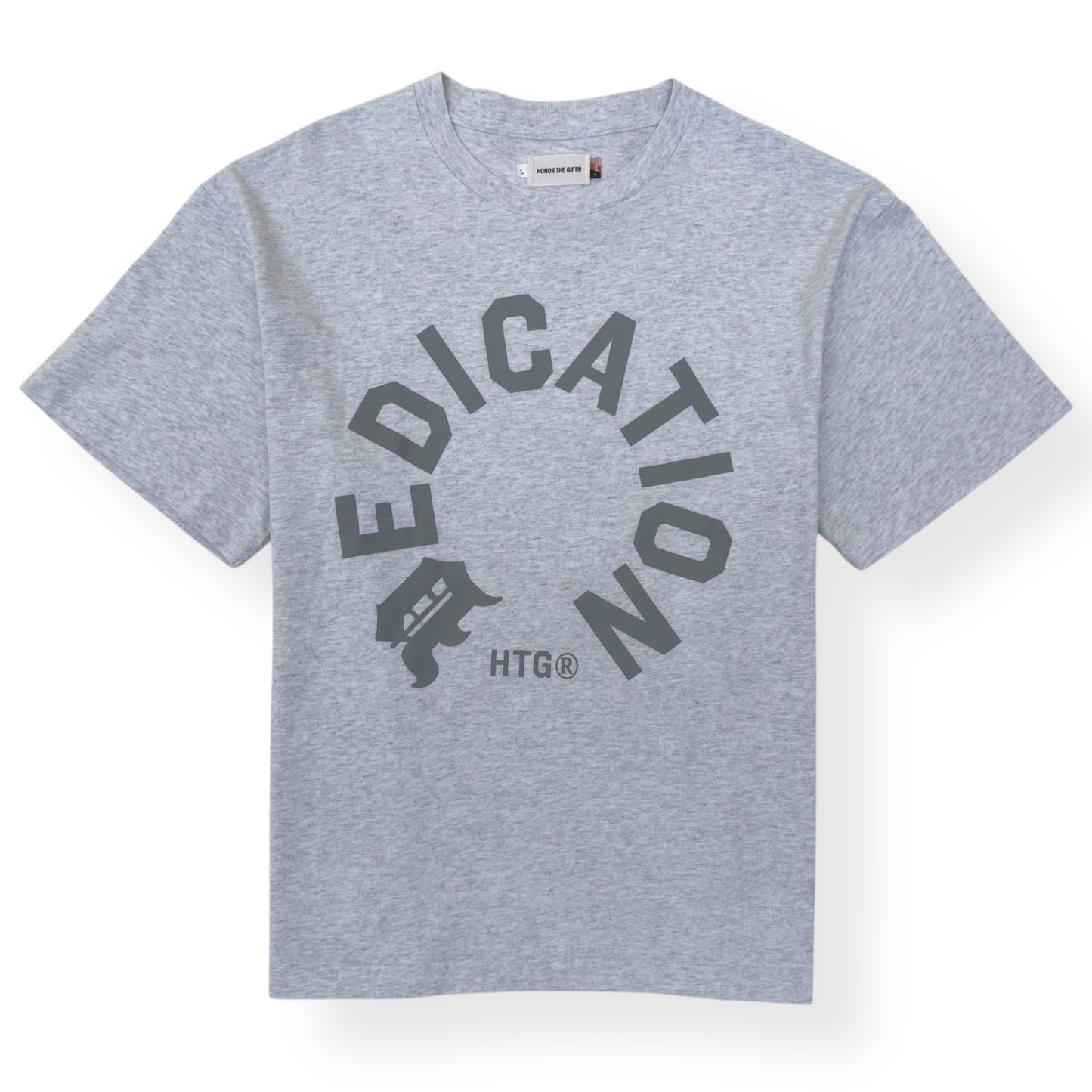 HONOR THE GIFT HTG DEDICATION T-SHIRT HEATHER GREY L