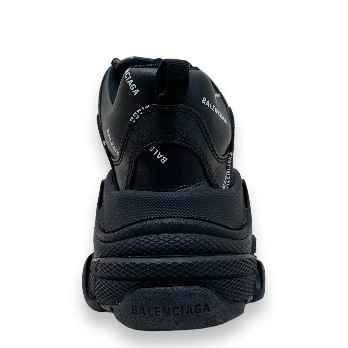 BALENCIAGA TRIPLE S ALL OVER SNEAKER BLACK UK8