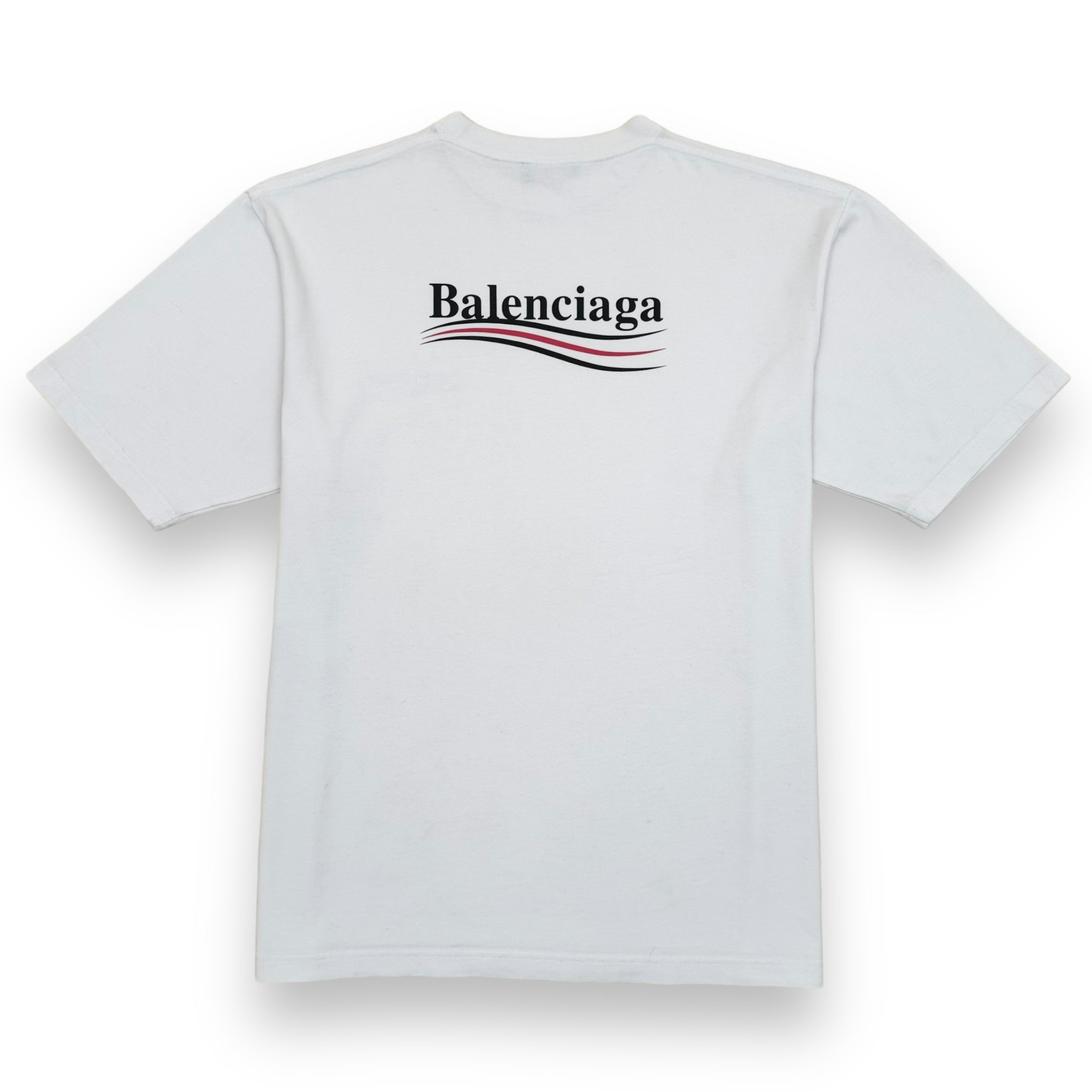 BALENCIAGA POLITICAL LOGO T-SHIRT WHITE M